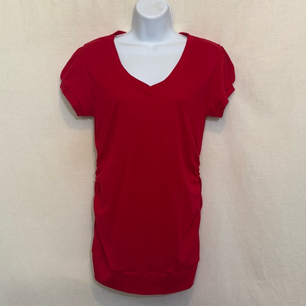 F-87 Geri C. NWT Red Short Sleeve Pullover Blouse Size‎ XL